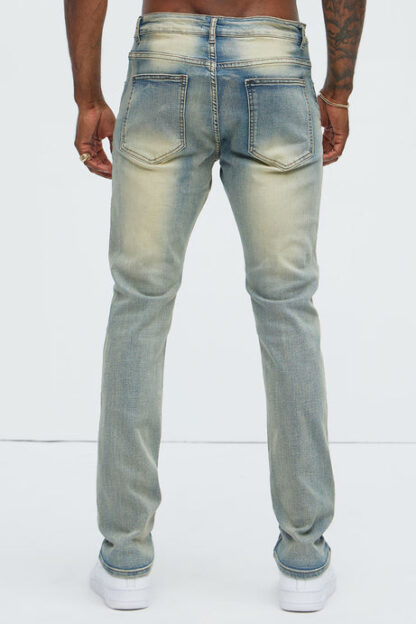 Jeans Skinny Rotos con Efecto Apilado - Lavado Claro - Image 14