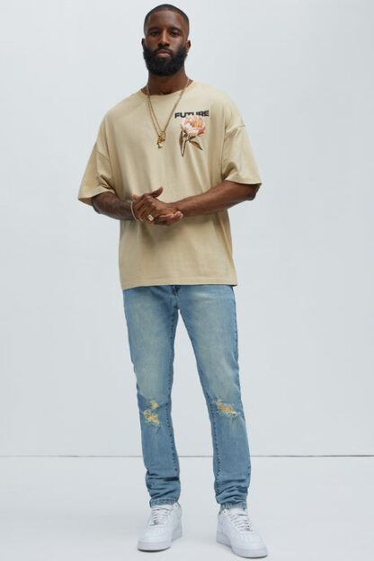 Jeans Skinny con Detalles de Desgaste - Lavado Vintage - Image 3