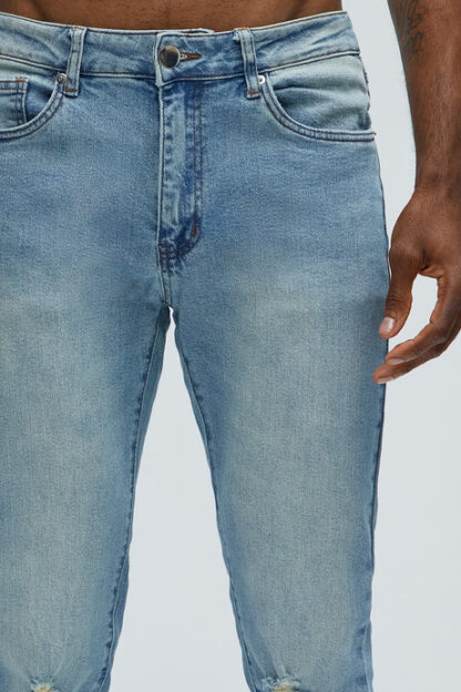 Jeans Skinny con Detalles de Desgaste - Lavado Vintage - Image 4