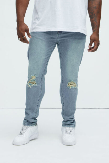 Jeans Skinny con Detalles de Desgaste - Lavado Vintage - Image 6