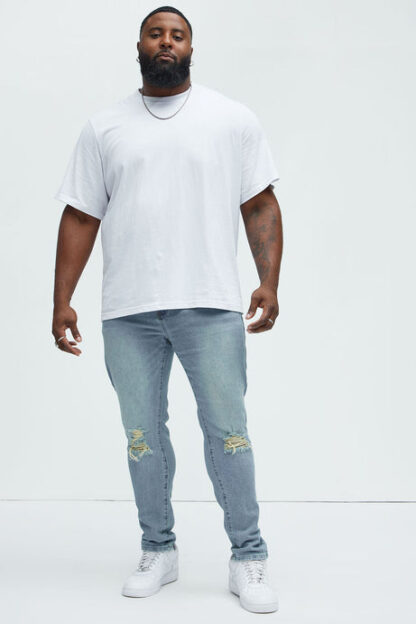 Jeans Skinny con Detalles de Desgaste - Lavado Vintage - Image 7